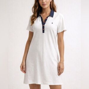 Tommy Hilfiger T-Shirt Polo White Dress Short Sleeve Size M NEW